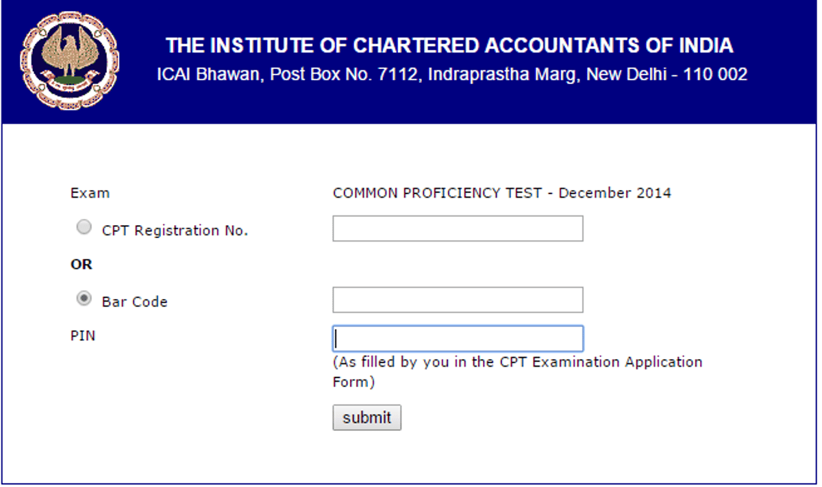 ICAI Admit Card May 2017- CA IPCC & Final Released