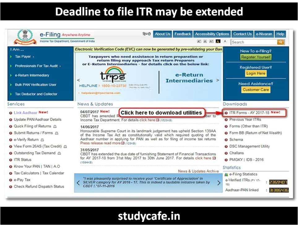 Deadline to file ITR may be extended