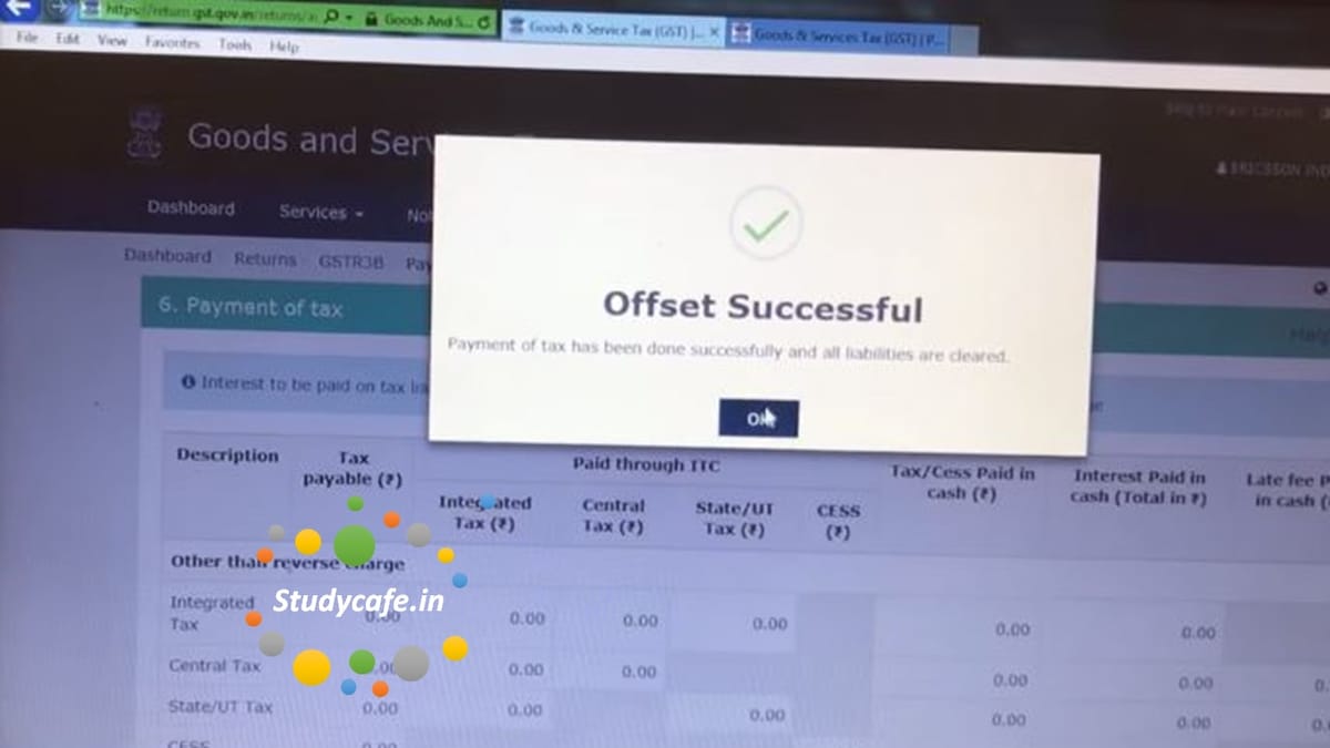 How to OFFSET GST Liability