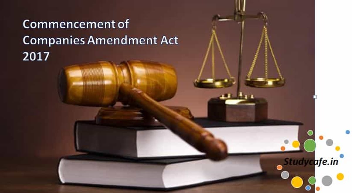 Commencement of Companies Amendment Act 2017