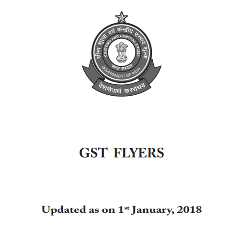 Compilation of 51 Flyers released by CBEC on GST