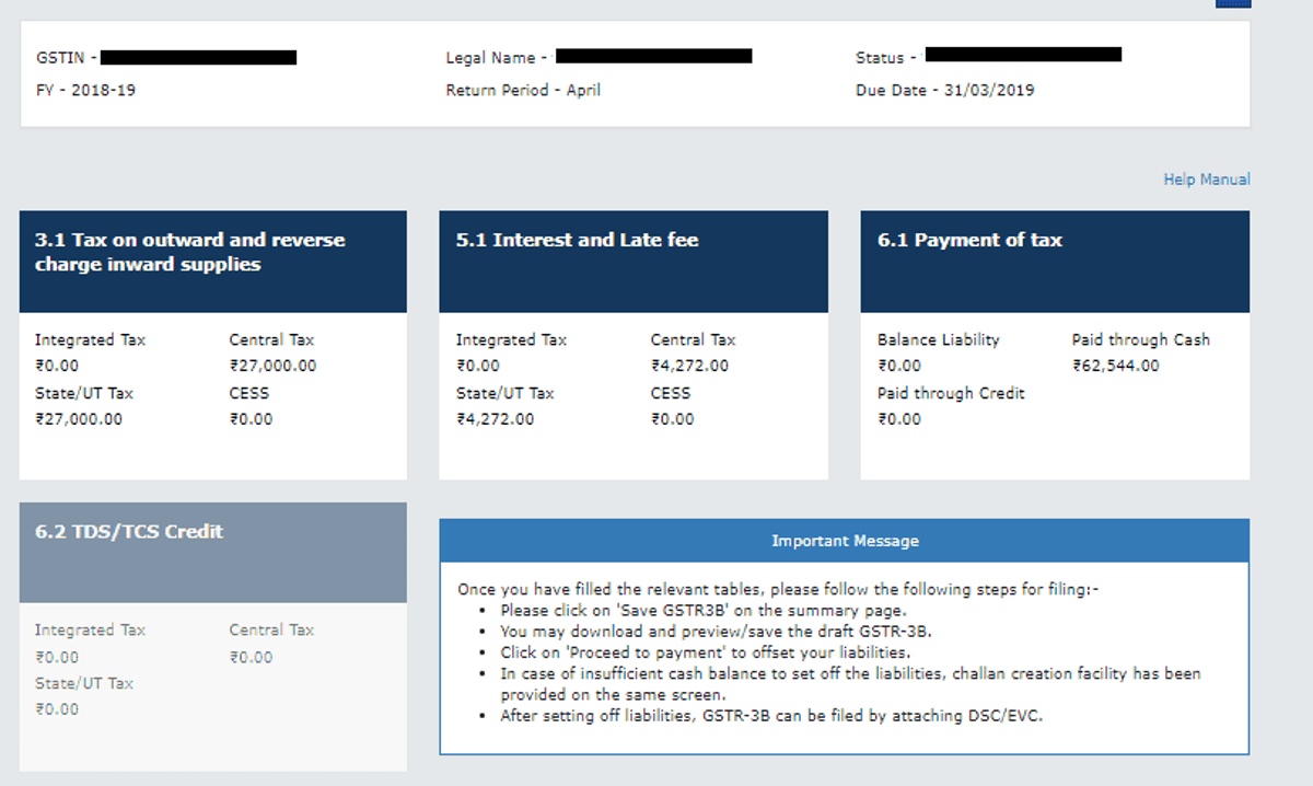 Waiver of Late Fees enabled on GST common portal