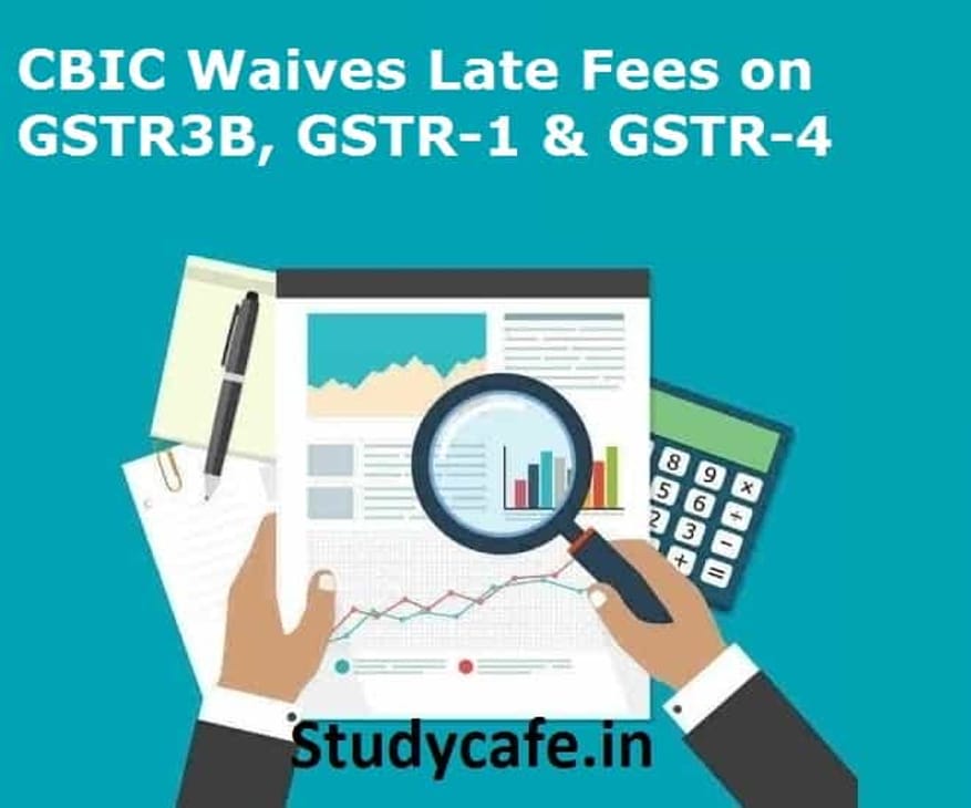 CBIC Waives Late Fees on GSTR3B, GSTR-1 & GSTR-4