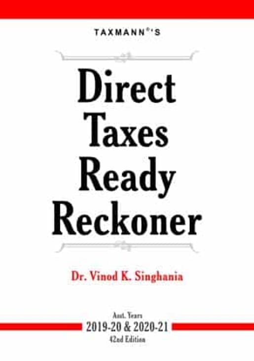 Buy Direct Taxes Ready Reckoner for A.Y. 2019-20 & 2020-21