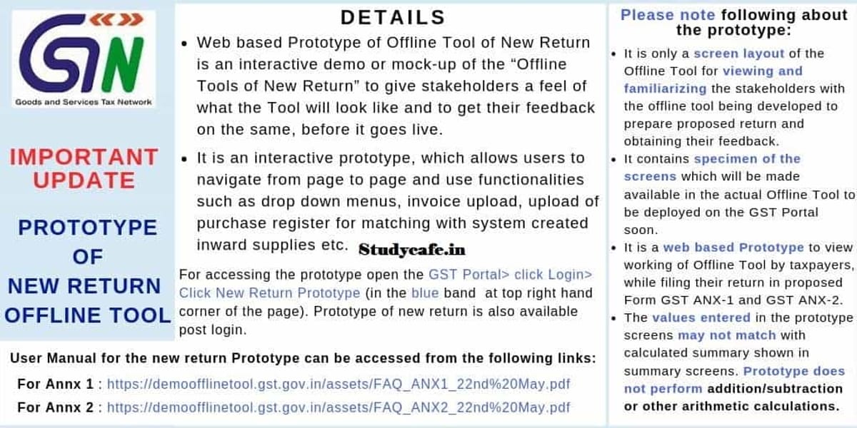 NEW GSTR Offline Tool Prototype Released on GST Portal