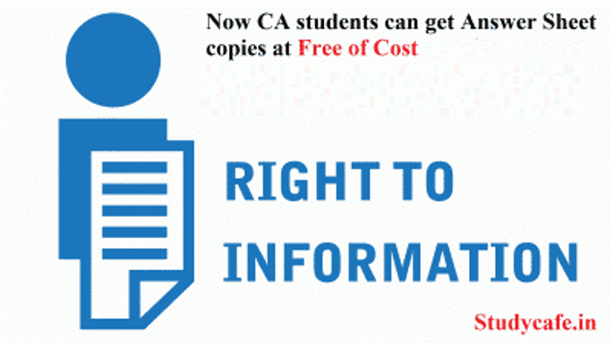 Now CA students get Answer Sheet copies at Free of Cost under RTI: Supreme Court Orders!