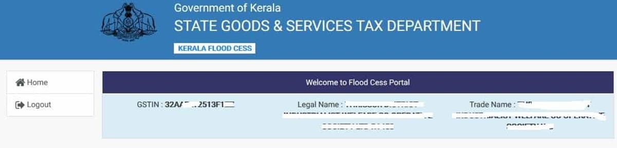 Registration procedure in Flood Cess payment Portal
