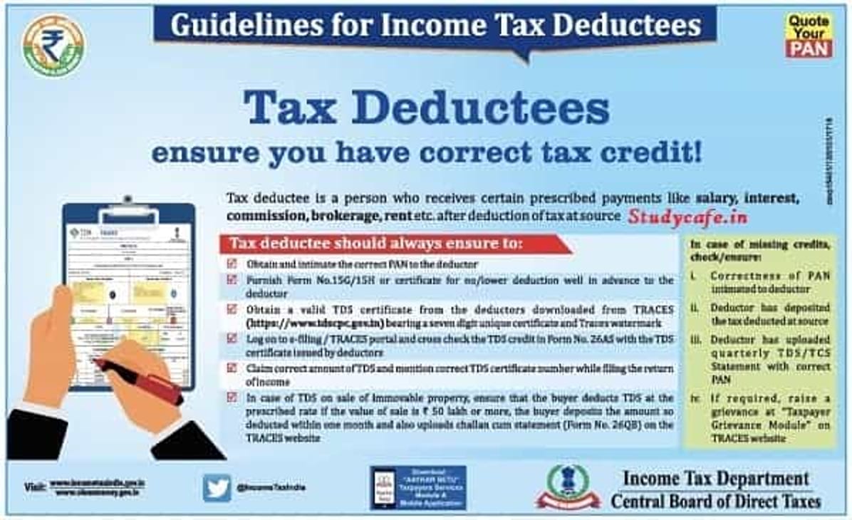 Guidelines for Income Tax Deductees : How to ensure you have correct tax credit