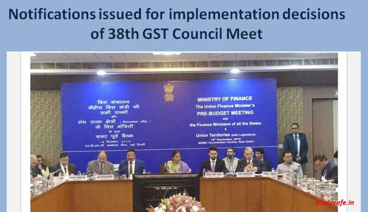 Notifications issued for implementation decisions of 38th GST Council Meet