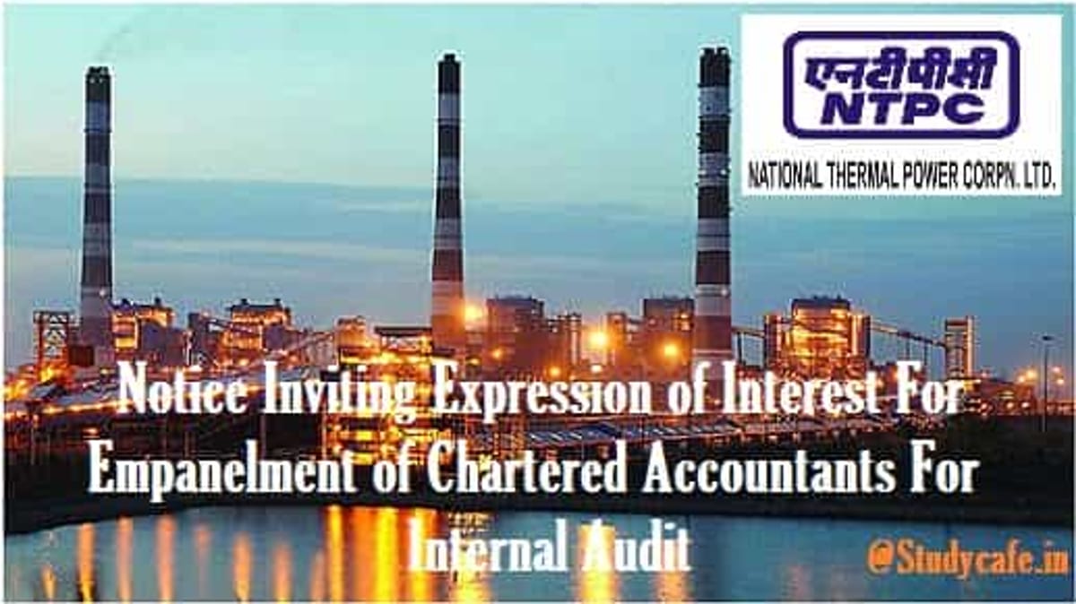 Notice Inviting Expression of Interest For Empanelment of Chartered Accountants For Internal Audit