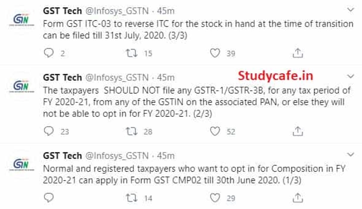 GST Tech advisory on Opting of GST Composition Scheme in FY 2020-21