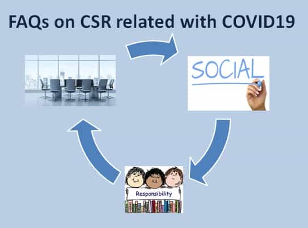 FAQs on CSR related with COVID19 | Corporate social responsibility