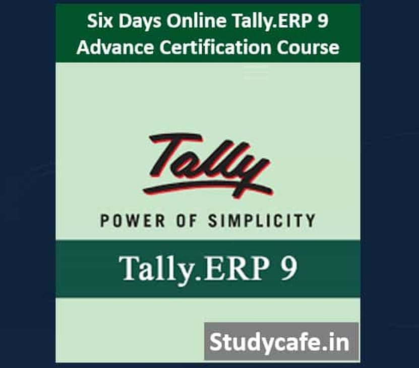 StudyCafe 6 Days Tally ERP9 Webinar