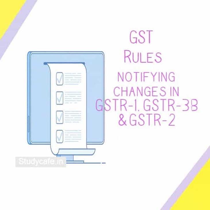 GST Rules notifying changes in GST Return GSTR-1, GSTR-3B & GSTR-2