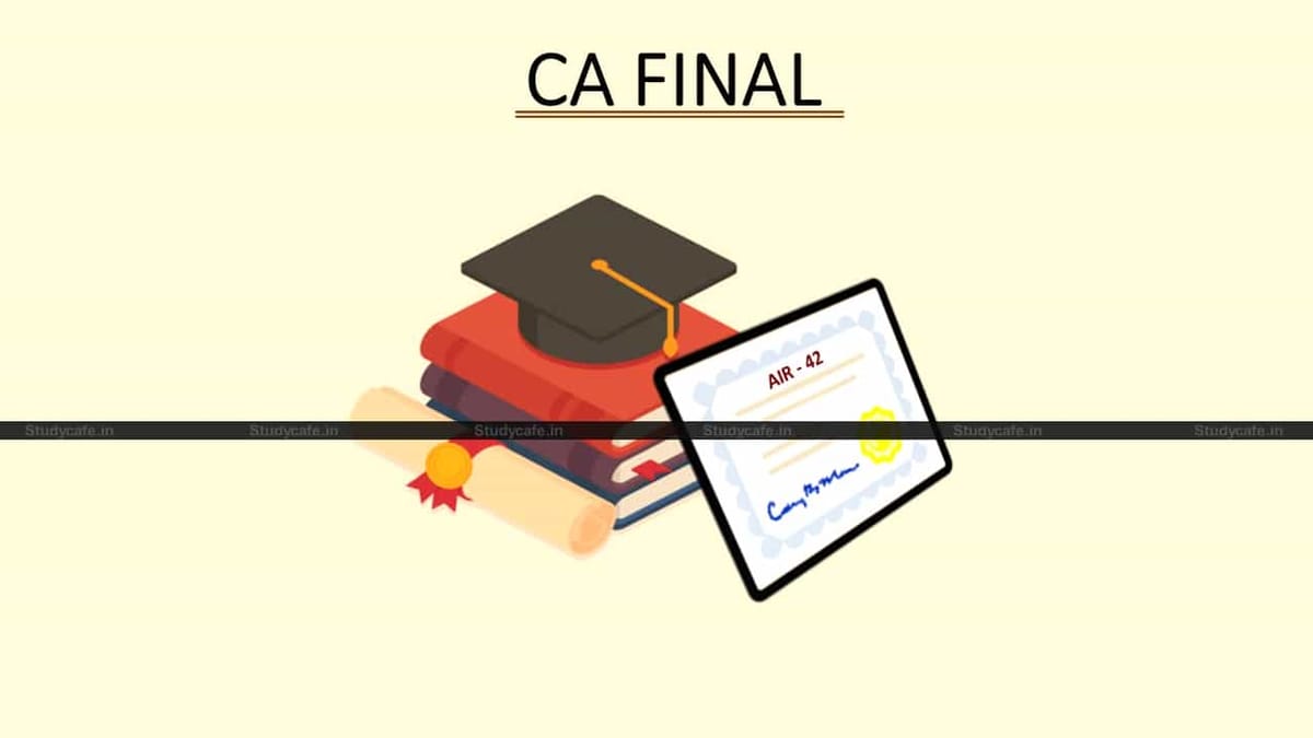 CA student whose Result was withheld finally got released & secured AIR 42 Rank in CA Final