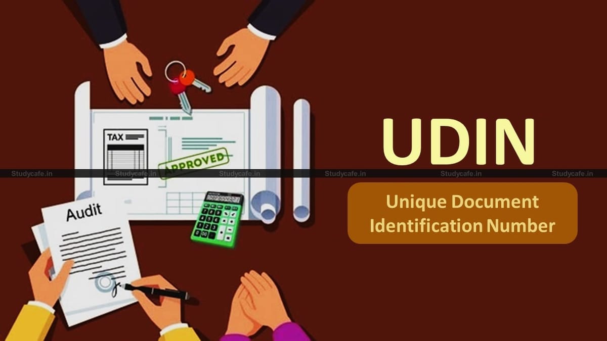 Mandatory updation of UDINs in all Income Tax Forms at e-filing Portal