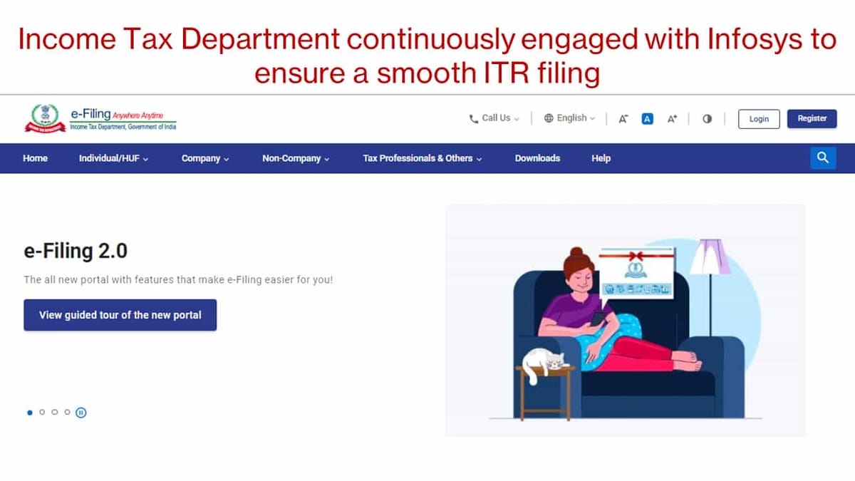 Income Tax Department continuously engaged with Infosys to ensure a smooth ITR filing