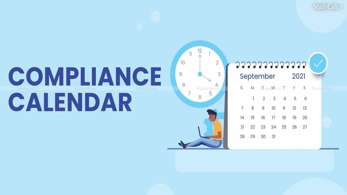 Statutory and Tax Compliance Calendar for September 2021
