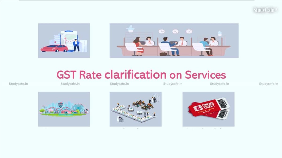 Memorandum of GST Rate clarification on Services: 45th GST Council Meeting