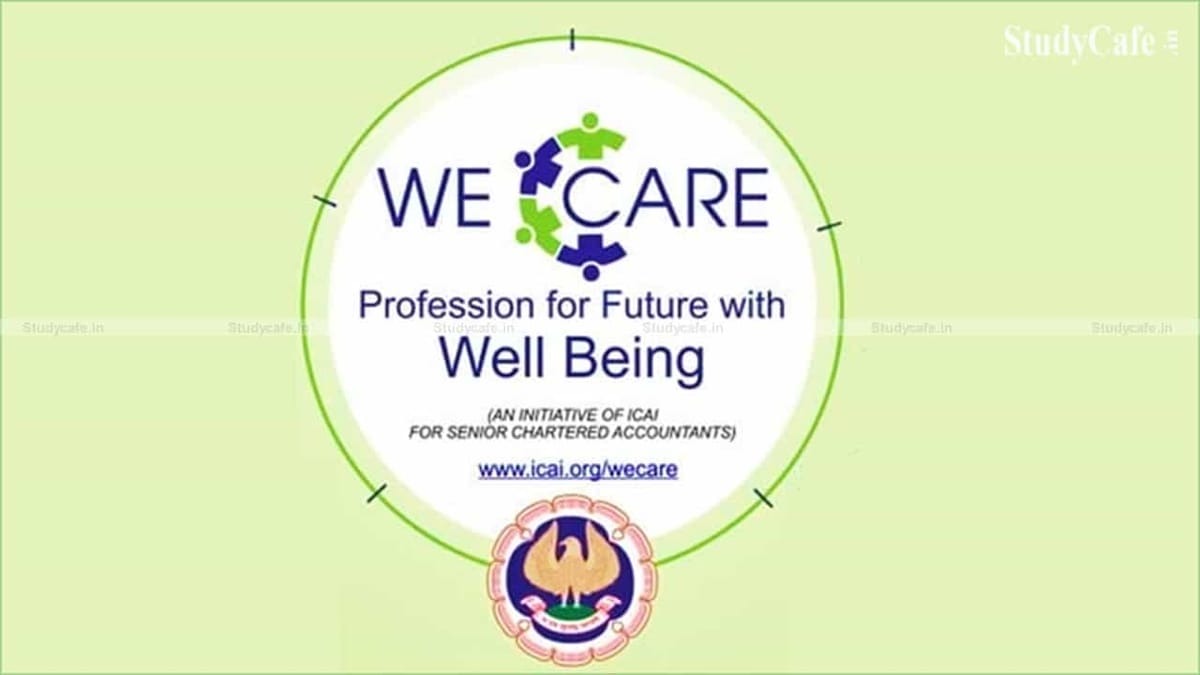 Senior CA Members can now register for the ICAI’s WeCare Initiative