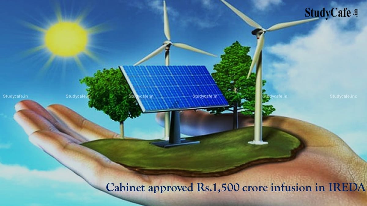 Cabinet Approved Rs.1,500 Crore Infusion in IREDA
