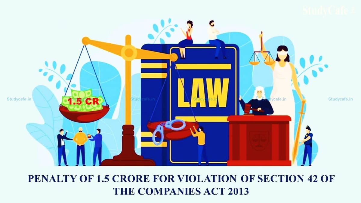 ROC Bengaluru imposed Penalty of 1.5 Crore for violation of Section 42 of the Companies Act 2013