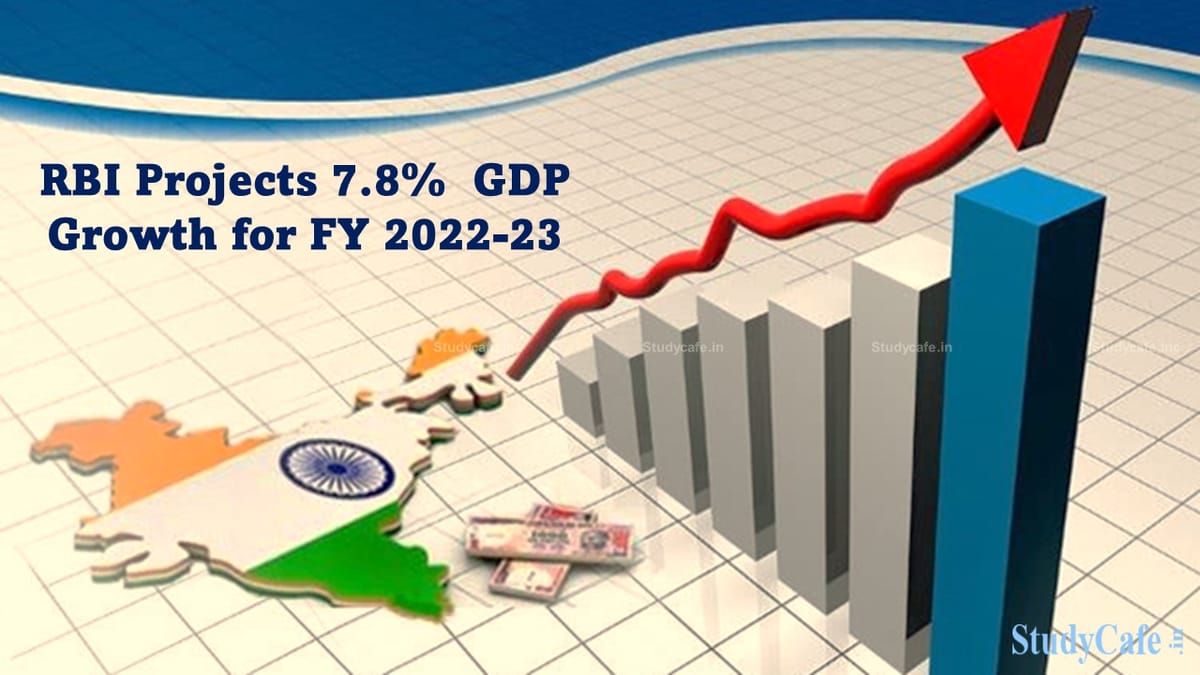 Reserve Bank of India Projects 7.8%  GDP Growth for FY 2022-23