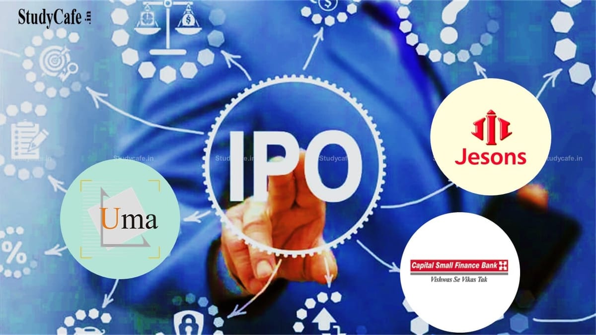 Uma Exports, Jesons Industries, Capital Small Finance Bank Get Sebi’s Nod to Float IPOs