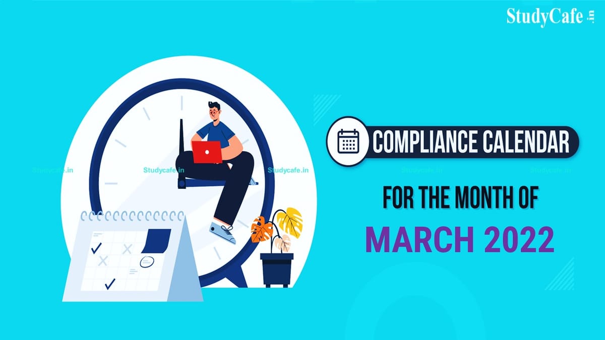 Due Date Tax and Statutory Compliance Calendar March 2022