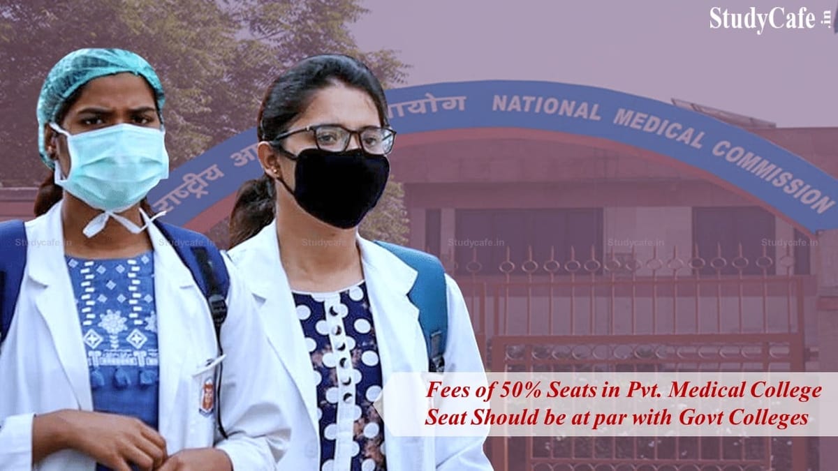 Govt To Regulate 50% Of Pvt Medical College Seats Fees