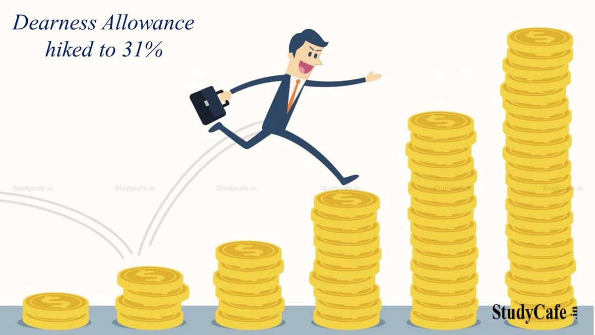 Government Increases Dearness Allowance for Government Employees to 31%