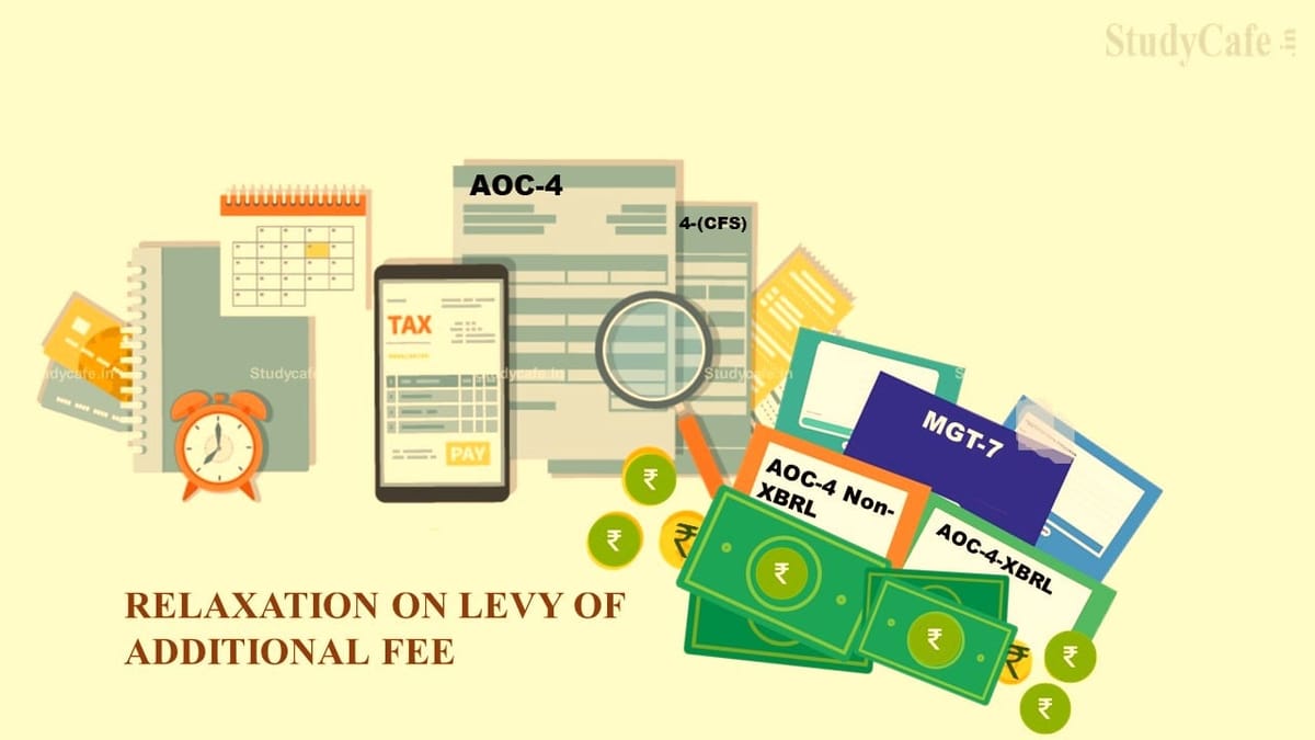 ICSI Further Requested MCA to Relax Levy of Additional Fees for AOC-4 and MGT-7