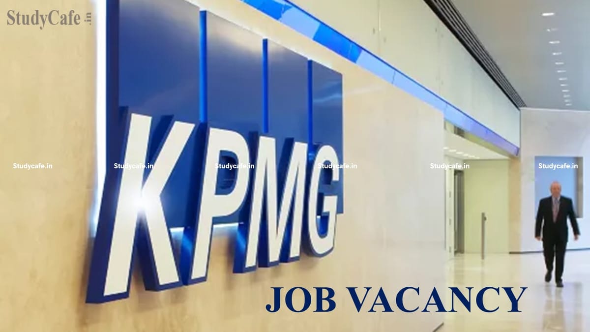 M.Com, CA, MBA Vacancy at KPMG