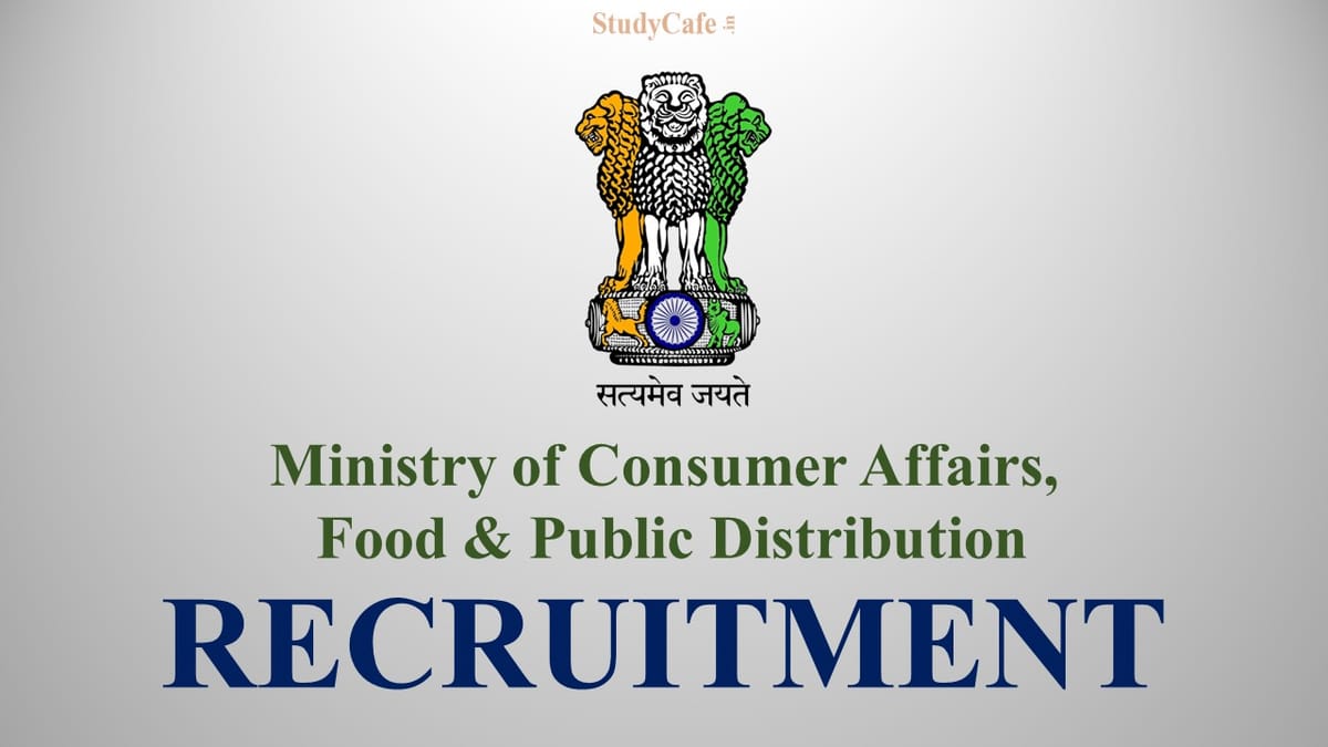 Ministry of Consumer Affairs, Food & Public Distribution Recruitment 2022: Salary up to Rs 177500, Check Qualification, Age Limit And How to Apply