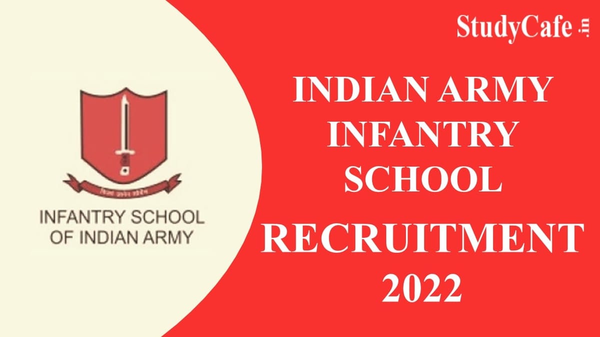 Indian Army Infantry School Recruitment 2022: Check Post, Eligibility and How to Submit Application Form