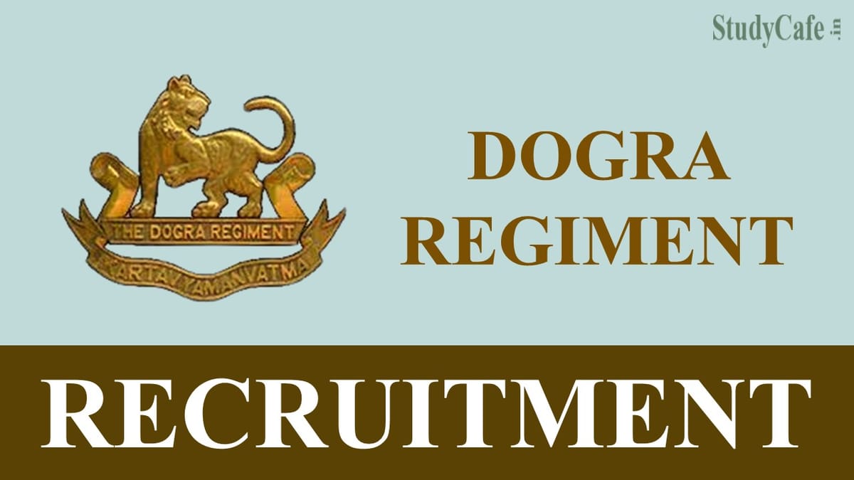 Dogra Regimental Centre Recruitment Various Vacancies; Salary Up to Rs.81100, Check How to Apply Here