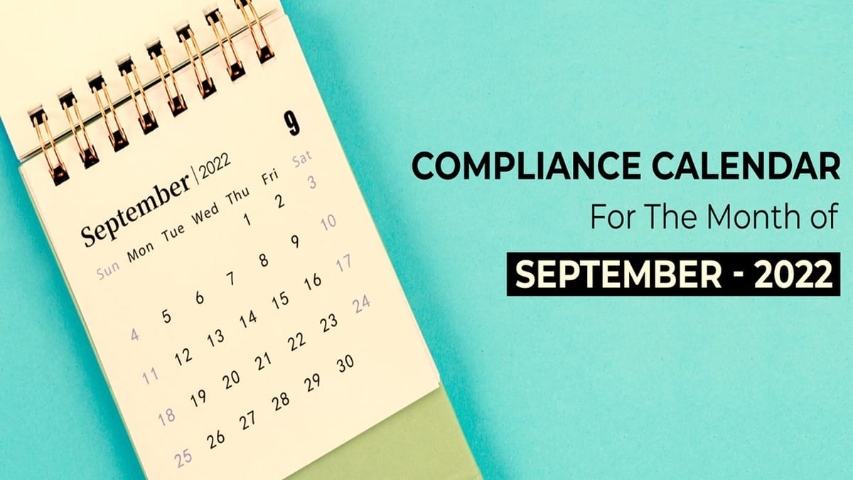 Statutory Compliance Calendar for September 2022