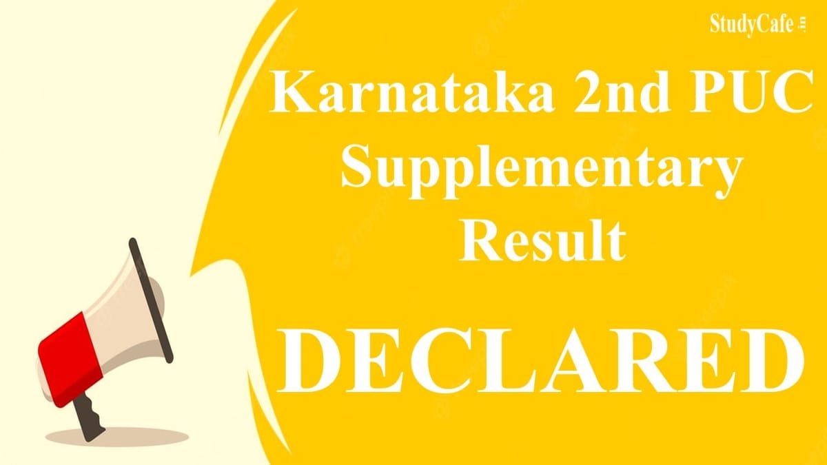 Karnataka 2nd PUC Supplementary Result 2022 Announced, Check Now