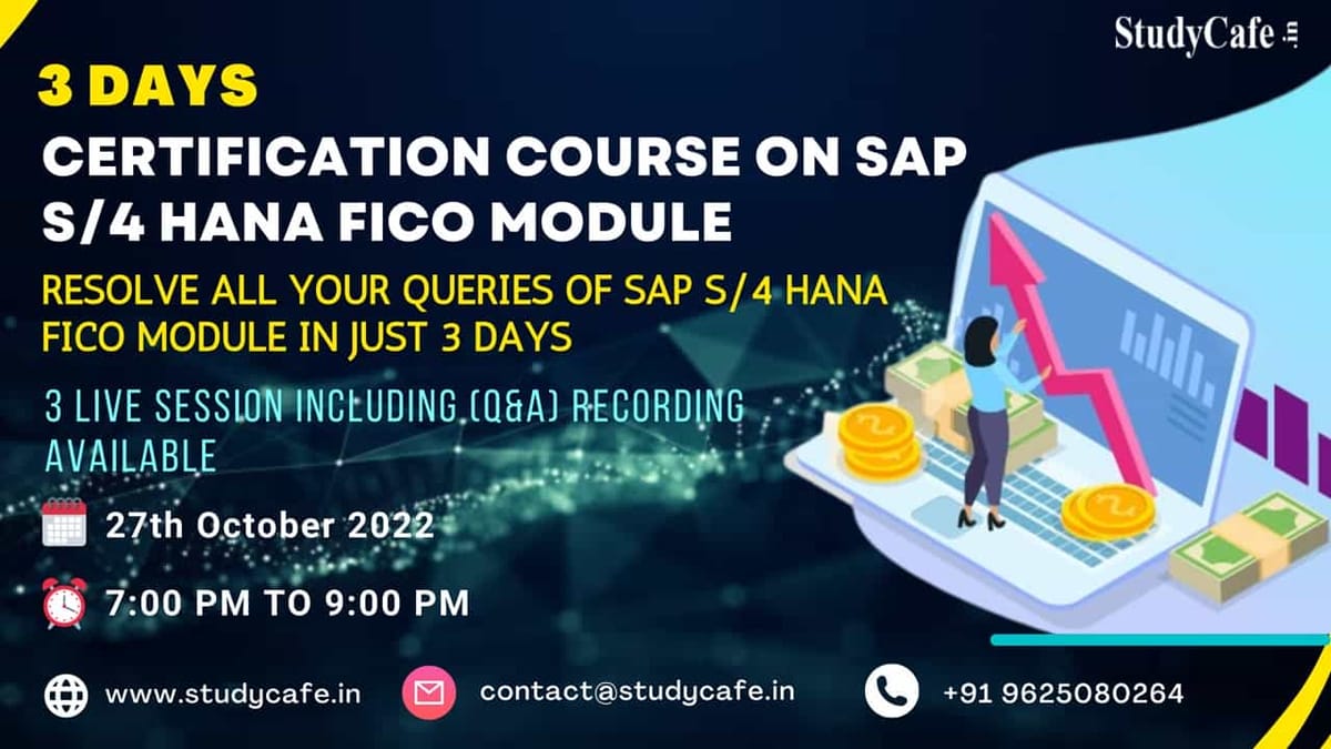 SAP HANA FICO Module 3 Days Certification Course; Know Details