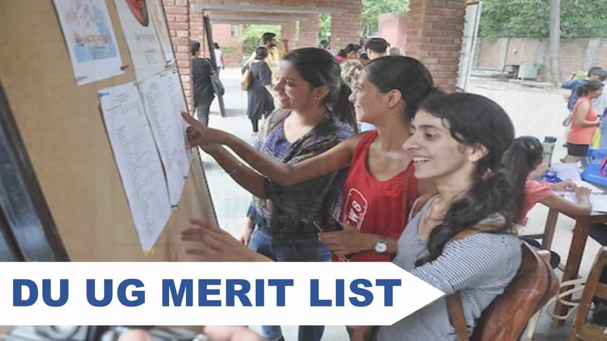 DU UG Merit List 2022: Delhi University graduate admissions First List will be released today