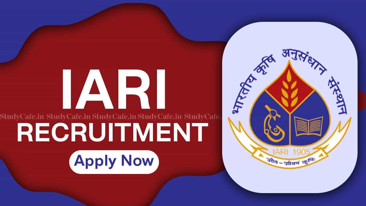IARI SRF Recruitment 2022: Check Posts, Pay Scale, Qualification and How to Apply Here