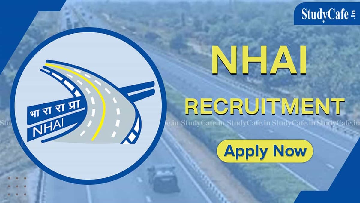 NHAI Finance Consultant Recruitment 2022 for 12 Vacancies; Check How to Apply online till Oct 21