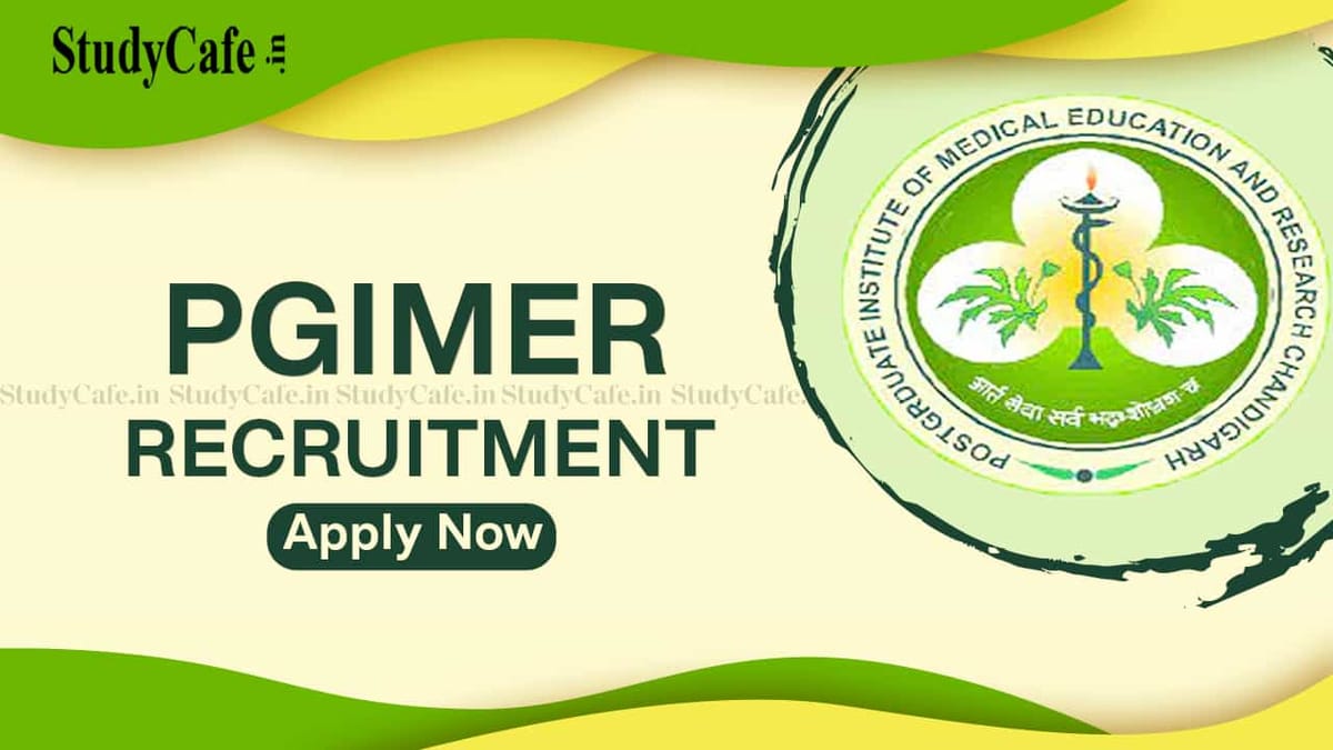 PGIMER Recruitment 2022: Last date Oct 13, Check Post, Age-Limit, Qualification, Check How to Apply Here