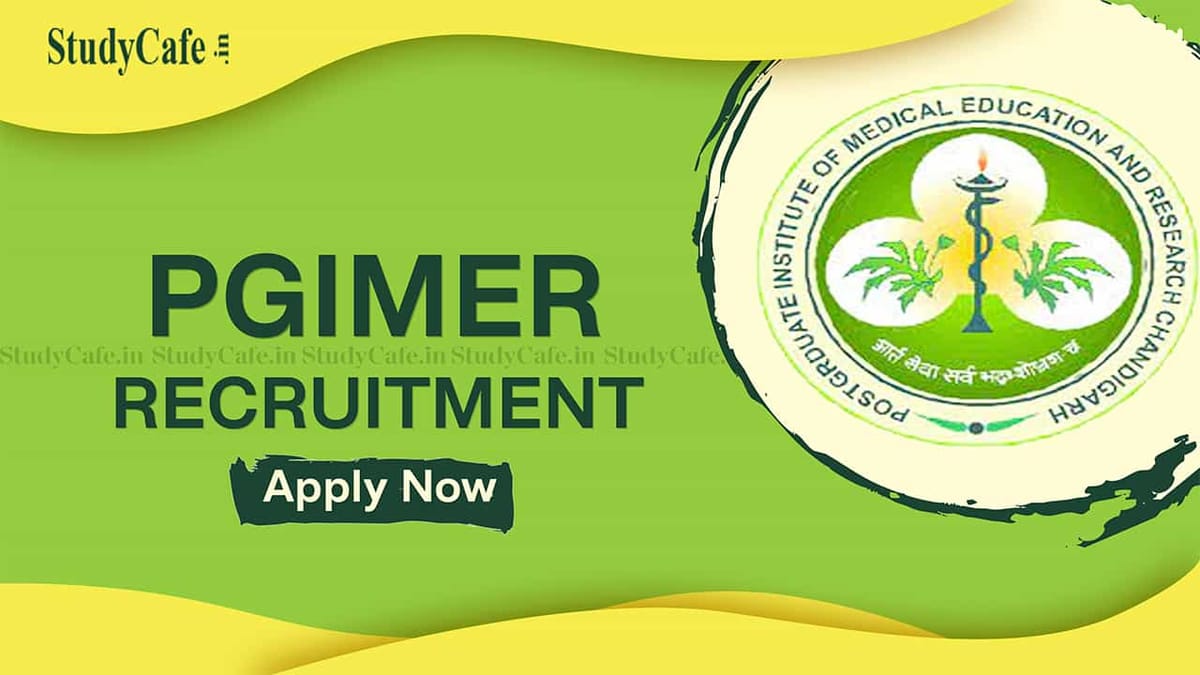 PGIMER invites Application for Junior Research Fellow for Recruitment 2022: Last Date Oct 13, Check How to Apply