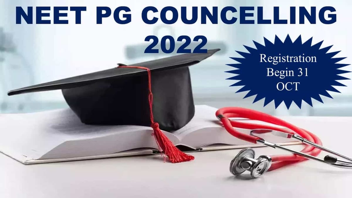 NEET PG Counseling 2022: New Registration to Begin on October 31 at mcc.nic