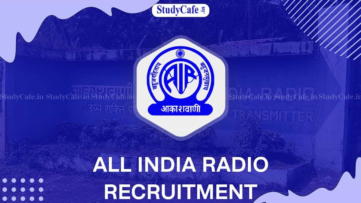 All India Radio Recruitment 2022: Apply Till Nov 25, Check Post,  Qualification and How to Apply
