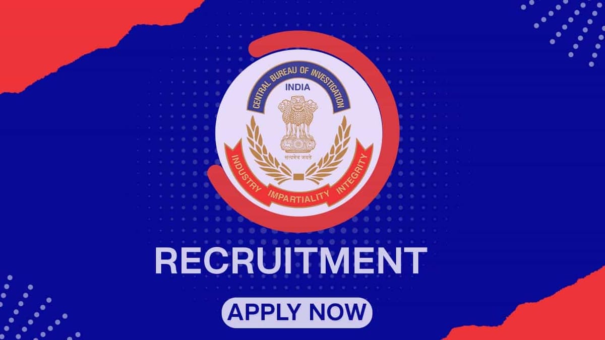 CBI Recruitment 2022: Check Post, Pay Scale, Eligibility, and How to Apply