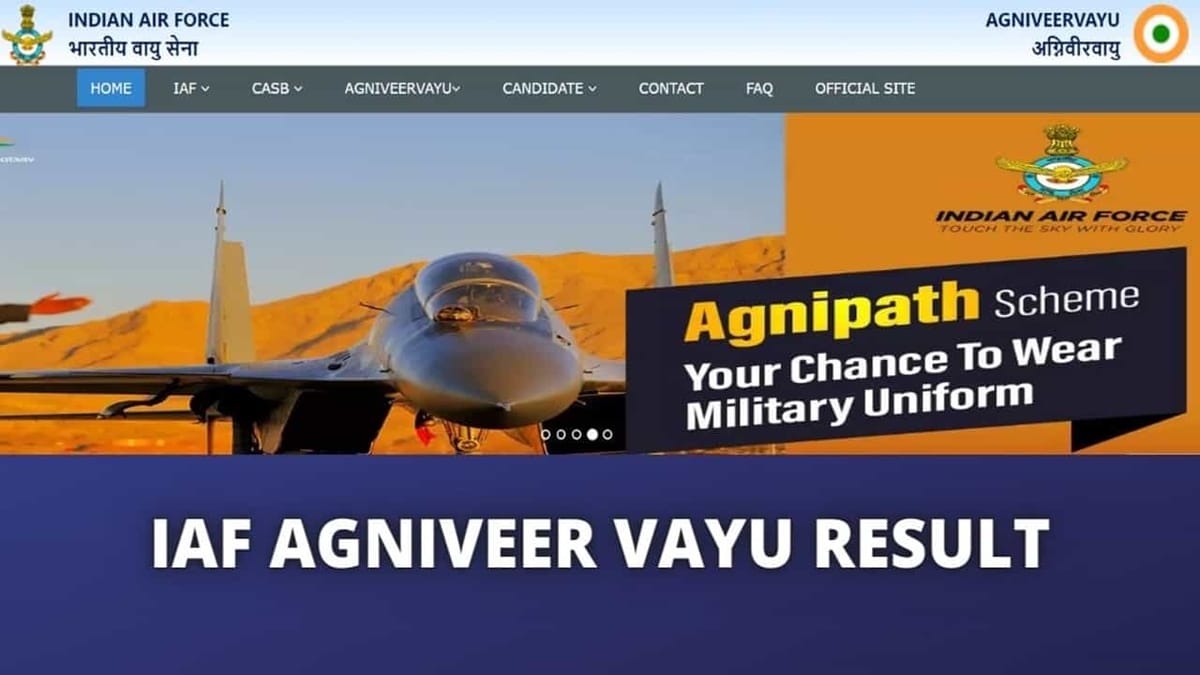 Agniveer Vayu Recruitment: IAF Agniveer Result 01/2022 Published; Check How to Download