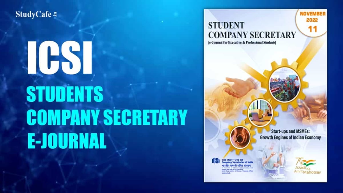 ICSI released Student Company Secretary E-Journal for Nov 2022