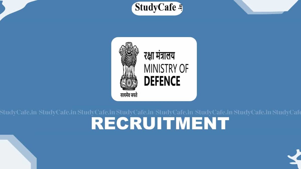 Ministry of Defence Recruitment 2022: Check Posts, Eligibility, Pay Scales and How to Apply